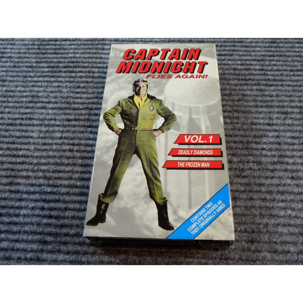 Captain Midnight Flies‎ Again Vol 1 VHS 1988 Rhino Video Deadly Diamonds 1955 TV
